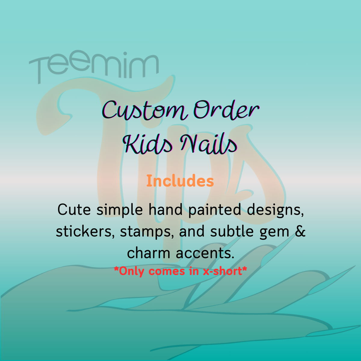 Kid Size Custom Nails